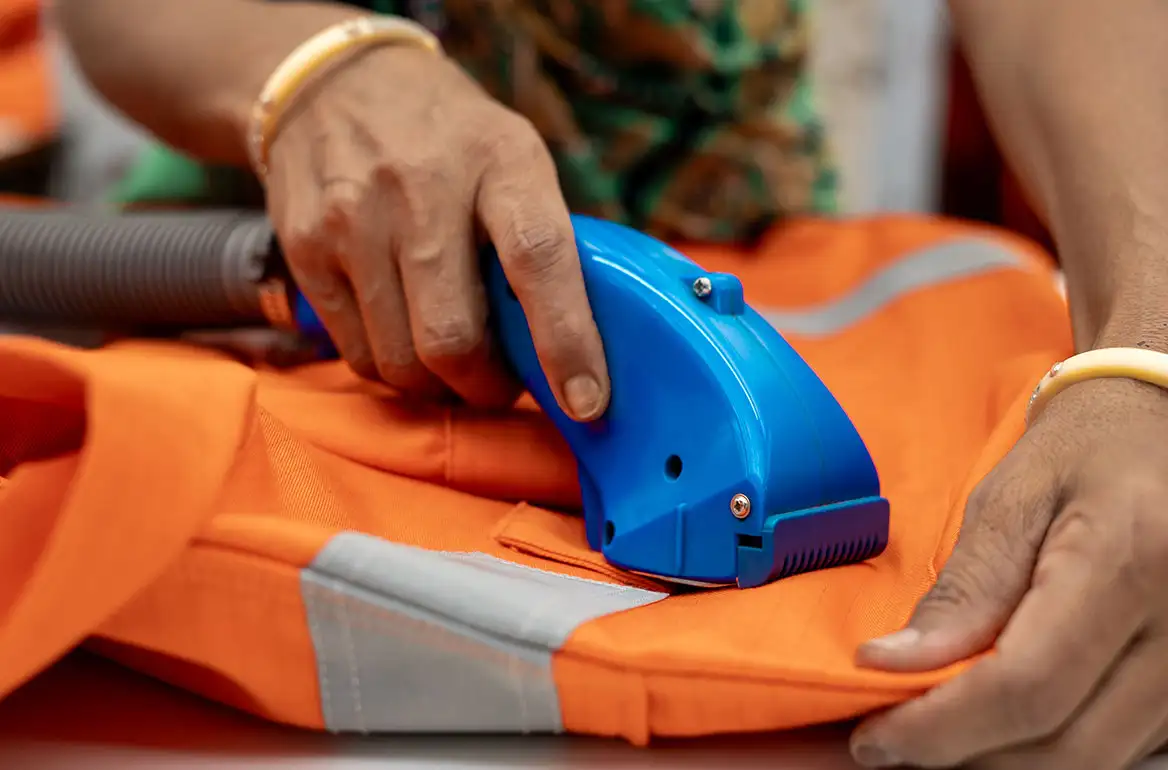 Flame-resistant garment inspection during production