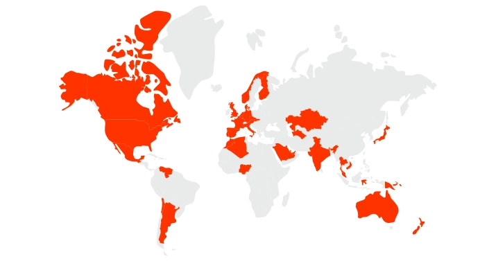 Tarasafe FR Clothing industry worldwide Map